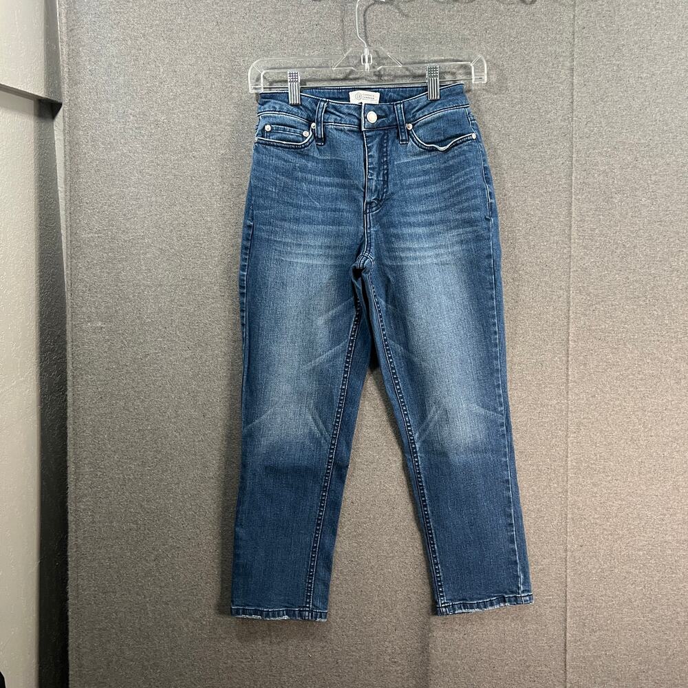 Candace Cameron Bure Pacific Denim Cropped Jean Indi Zuma Dark Wash Petite 0